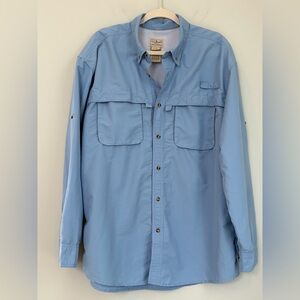 L.L. Bean Men’s Tropicwear Vented Fishing Shirt - UPF 50+ Marine Blue, XL
